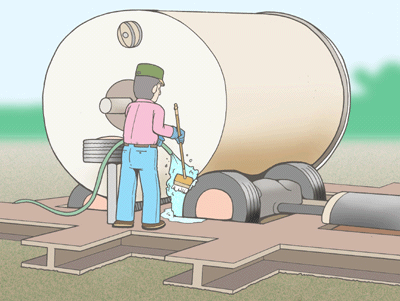 庭石等を研磨・販売する工場において庭石を研磨する円筒形ドラムの駆動部分に作業者がはさまれ死亡