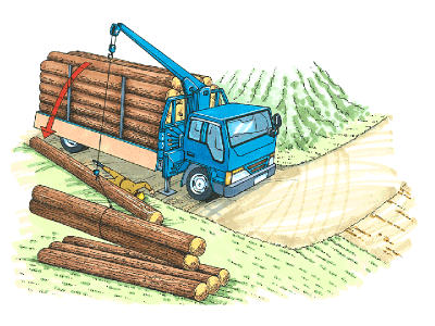 4トン車用丸太運搬の枠 値下げ